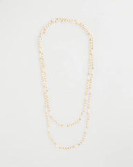 Chico's Sea Foam Long Single-Strand Necklace