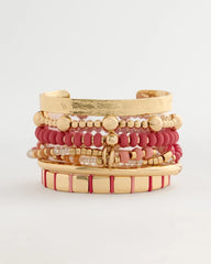 Chico's Glam Goldtone Slice Stretch Bracelet