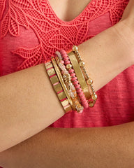 Chico's Glam Goldtone Slice Stretch Bracelet
