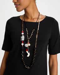 Chico's Corded Short Pendant Necklace