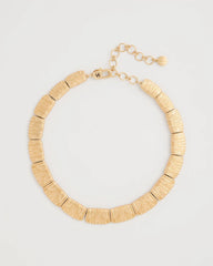 Chico's Crinkle Goldtone Collar Necklace