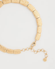 Chico's Crinkle Goldtone Collar Necklace