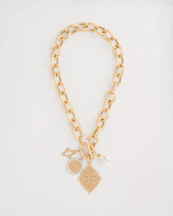 Chico's Toggle Cameo Charm Necklace