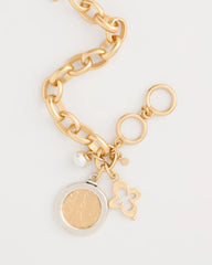 Chico's Toggle Bar Charm Bracelet