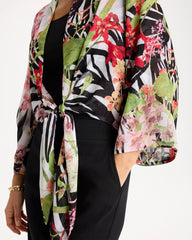 Chico's Georgette Tie-Front Kimono