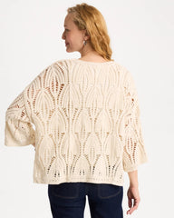 Chico's Cotton Crochet Kimono