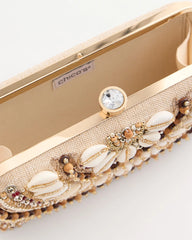 Chico's Shell Embellished Clutch
