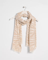 Chico's Neutral Zebra Jacquard Oblong Scarf
