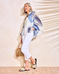 Chico's Palm Frond Short Poncho