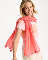 Chico's Pom Pom Oblong Scarf