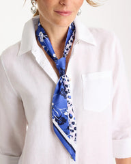 Chico's Dutch Floral Polka-Dot Skinny Scarf