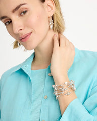 Chico's Silvertone Coil Bracelet