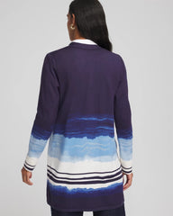 Chico's Stripe Ombre Duster Cardigan