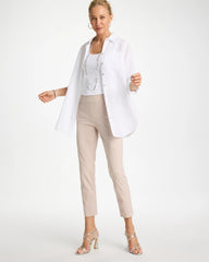 Chico's Brigitte™ Slim Twill Stripe Neutral Crop