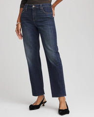 Chico's Girlfriend Straight Ankle Jeans