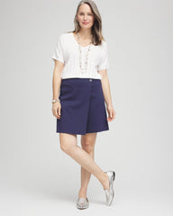 Chico's Brigitte™ Pull-On Asymmetrical Wrap Skort