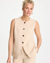 Chico's Split Hem Crepe Vest