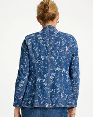 Chico's Jacquard Denim Blazer