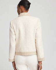Chico's Tonal Neutral Tweed Jacket