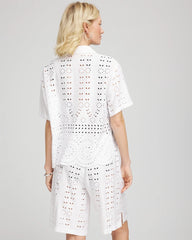Chico's Swimsuit Cover-Up Short and Shirt Set