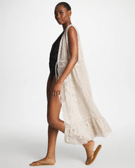 Chico's Woven Eyelet Swim Cover-Up Dress