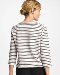 Chico's Zenergy® Striped Ottoman Drawstring Top