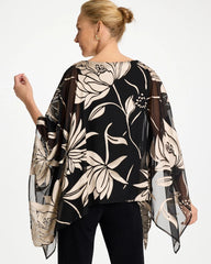 Chico's Travelers™ Burnout Floral Chiffon Top