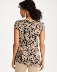 Chico's Travelers™ Side-Tie Spotted Print Top