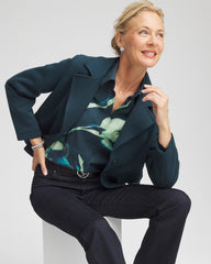 Chico's No Iron™ Glacial Flora Sateen Shirt