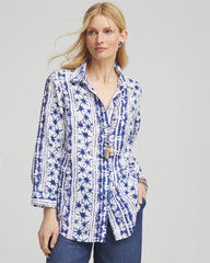 Chico's No Iron™ Star Print Linen Shirt