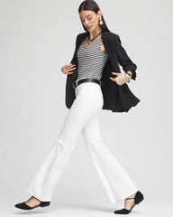 Chico's Girlfriend No Stain Frayed Flared Jeans