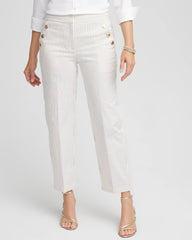 Chico's Emme Striped Sailor Straight Crops