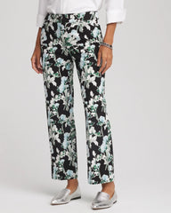 Chico's Floral Emme Straight Ankle Pants