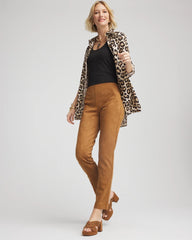 Chico's Faux Suede Juliet Slim Ankle Pants