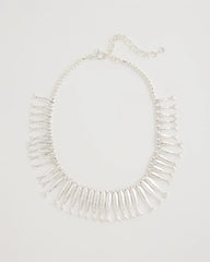 Chico's Silvertone Fish Collar Necklace