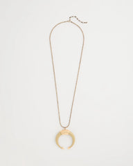 Chico's Long Horn Pendant Necklace