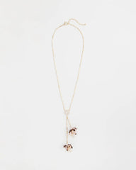 Chico's Tortoise Spider Lily Y-Necklace