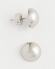 Chico's Mini Silvertone Sphere Stud Earrings