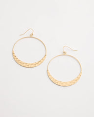 Chico's Hammered Hoop Earrings
