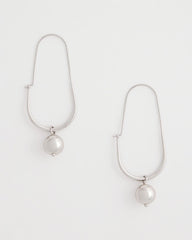 Chico's Silver Bead Threader Earrings
