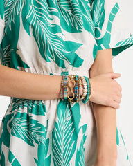 Chico's Mixed Metal Beaded Stretch Bracelet