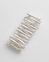 Chico's Silvertone Fish Stretch Bracelet