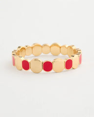 Chico's Red Goldtone Glam Stretch Bracelet