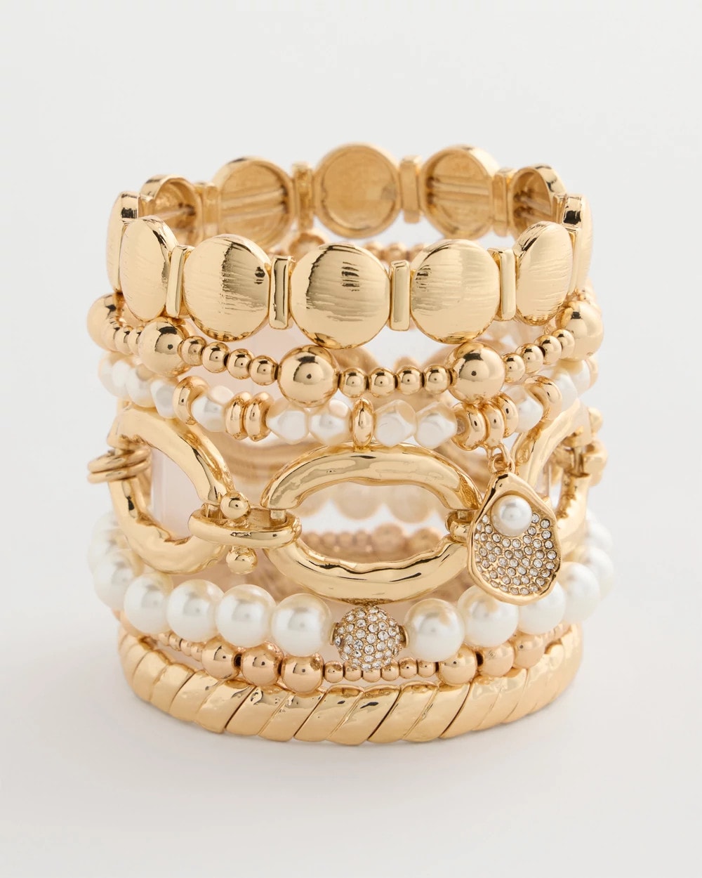 Chico's Pearlescent Stretch Hero Bracelet