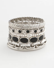 Chico's Black Large Stretch Bracelet