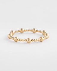 Chico's Gold-tone Medium Bead Stretch Bracelet