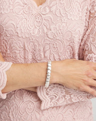 Chico's Silvertone Stretch Bracelet