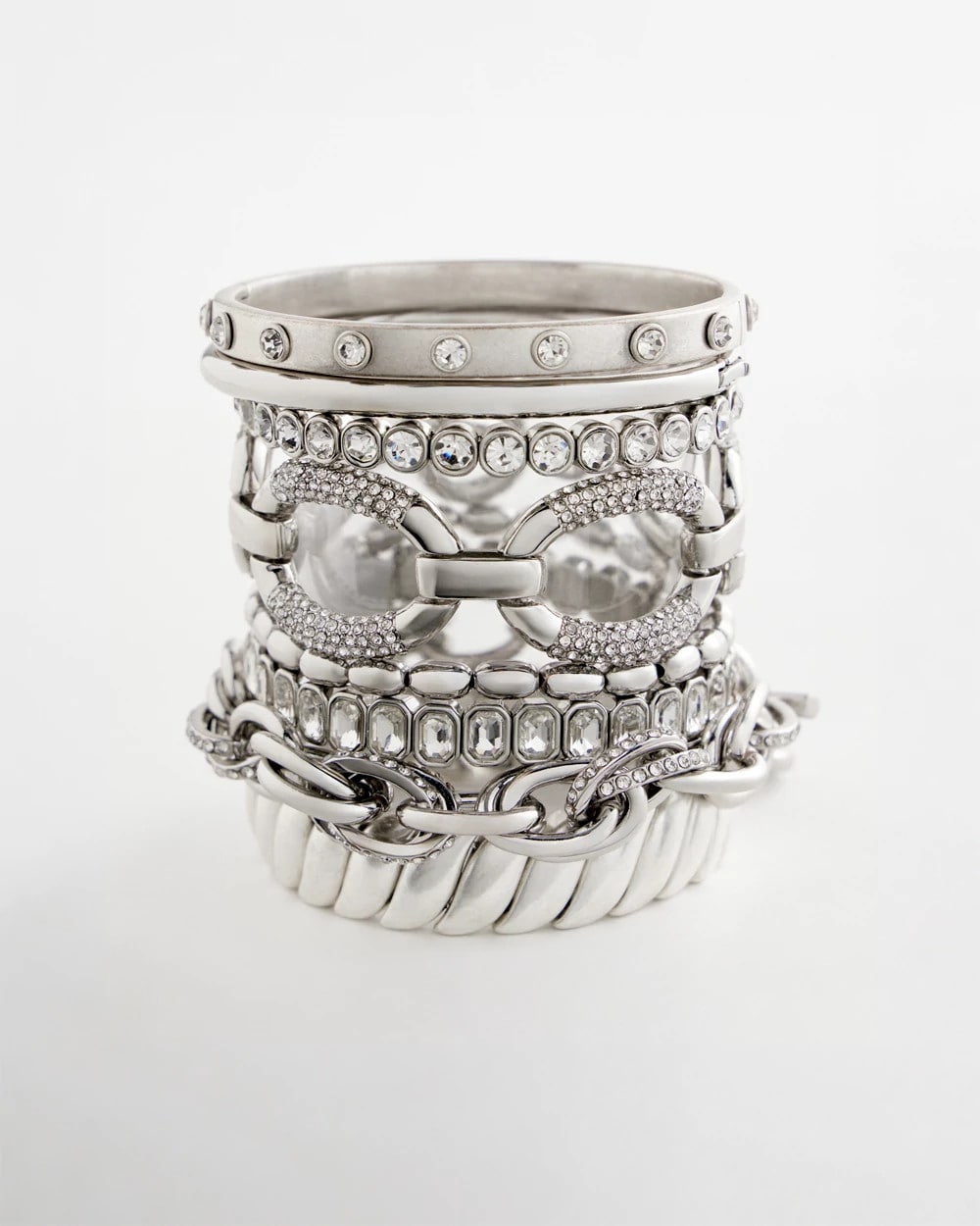 Chico's Large Pave Link Toggle Bracelet