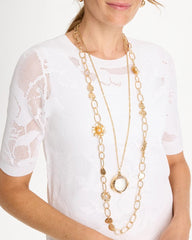 Chico's Butterfly Wing Monocle Necklace
