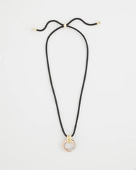 Chico's Adjustable Tri-Tone Pendant Necklace
